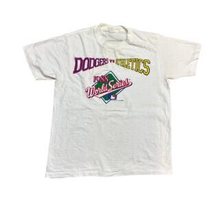 Vintage 1988 Dodgers vs Athletics World Series Single Stitch Shirt Men's Large
